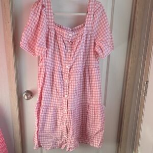 beachlunchlounge Pink Gingham Dress